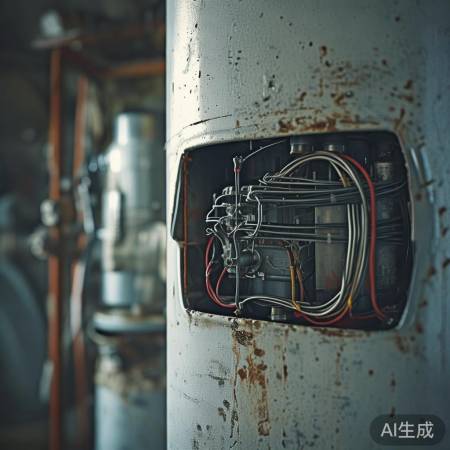 热水器线路老化，绝缘破损，漏电