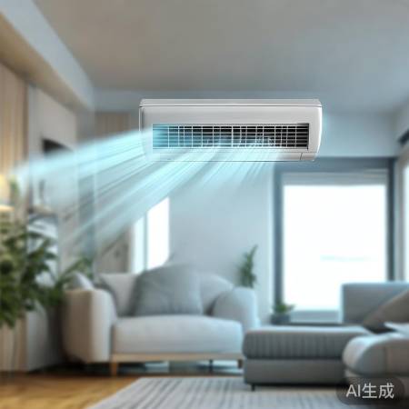空调朝中部吹，温度均匀覆盖