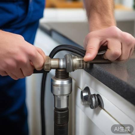 燃气管道接热水器,生料带缠紧口