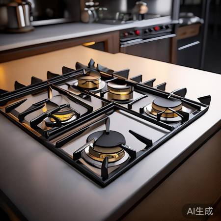 燃气灶品字形布局，美观实用，源