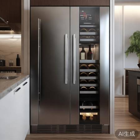 “恒温酒柜冰箱，冷藏品酒两不误