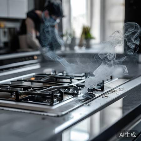 清洁集成灶烟道,注意安全防火。