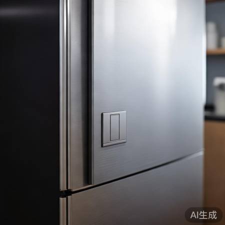 冰箱电源开关位侧门顶，细找可见