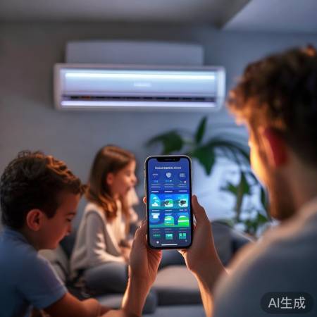 “智能家居，空调一键掌控，温暖