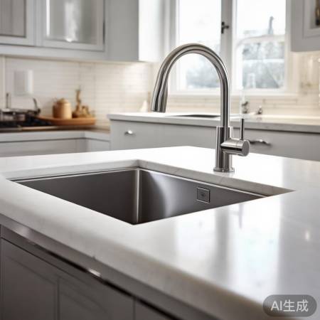 厨房水槽摆放,小空间嵌入式,大