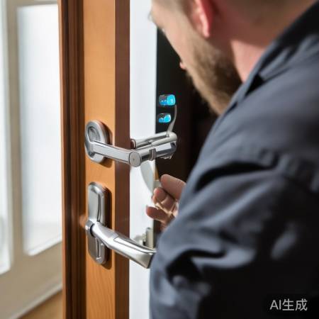 汨罗指纹锁安全安装，师傅严谨细