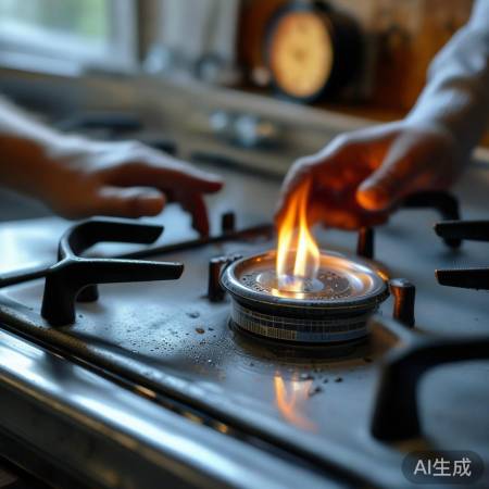 燃气灶嘣嘣响，火焰微弱或正常，