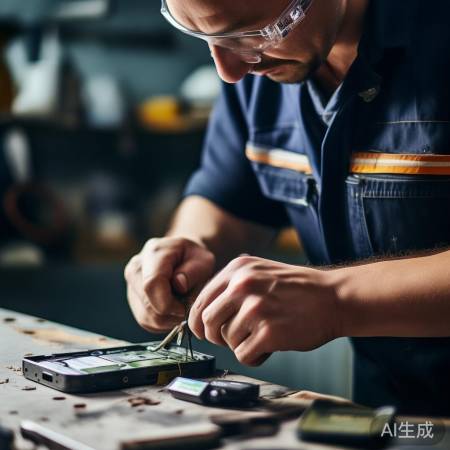 换电池：卸盖取旧，注意方向。