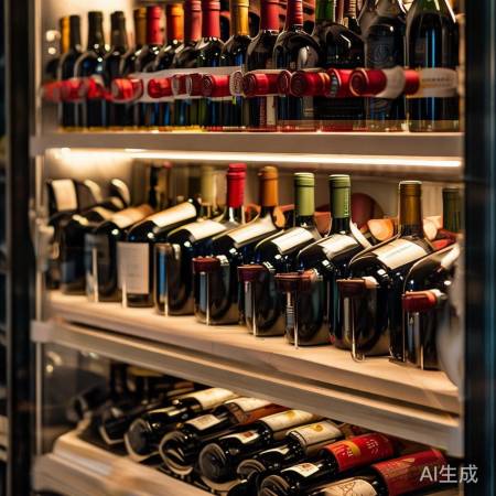 酒柜分类存放,年份酒置底,通风